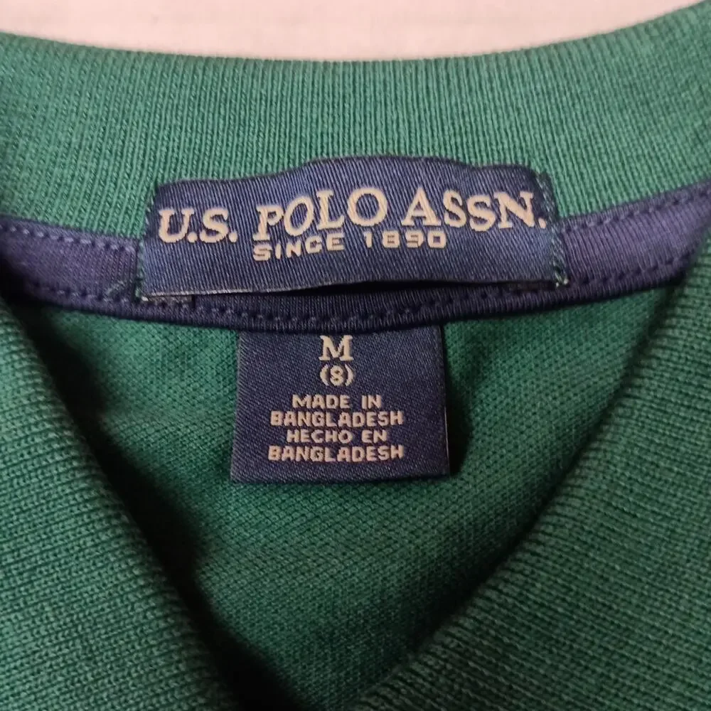 U.S.‎ Polo Assn. Boys Embroidered Polo Shirt M (8) Green